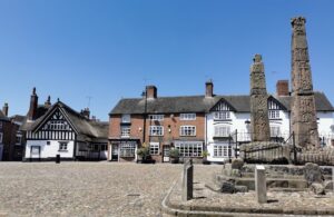 Market square at Sandbach UK